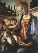 Sandro Botticelli Madonna and Child with two Angels (mk36) USA oil painting artist